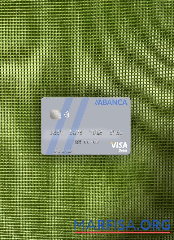 Realistic Portugal Abanca visa debit card photolook front real example